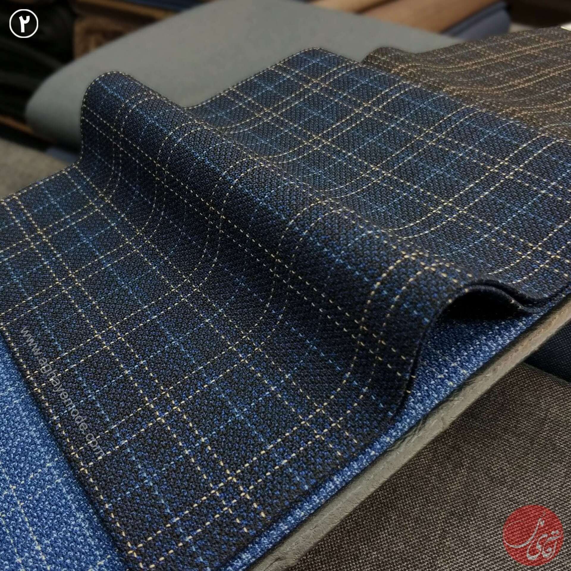  فاستونی چهارخانه سرمه ای تیره 