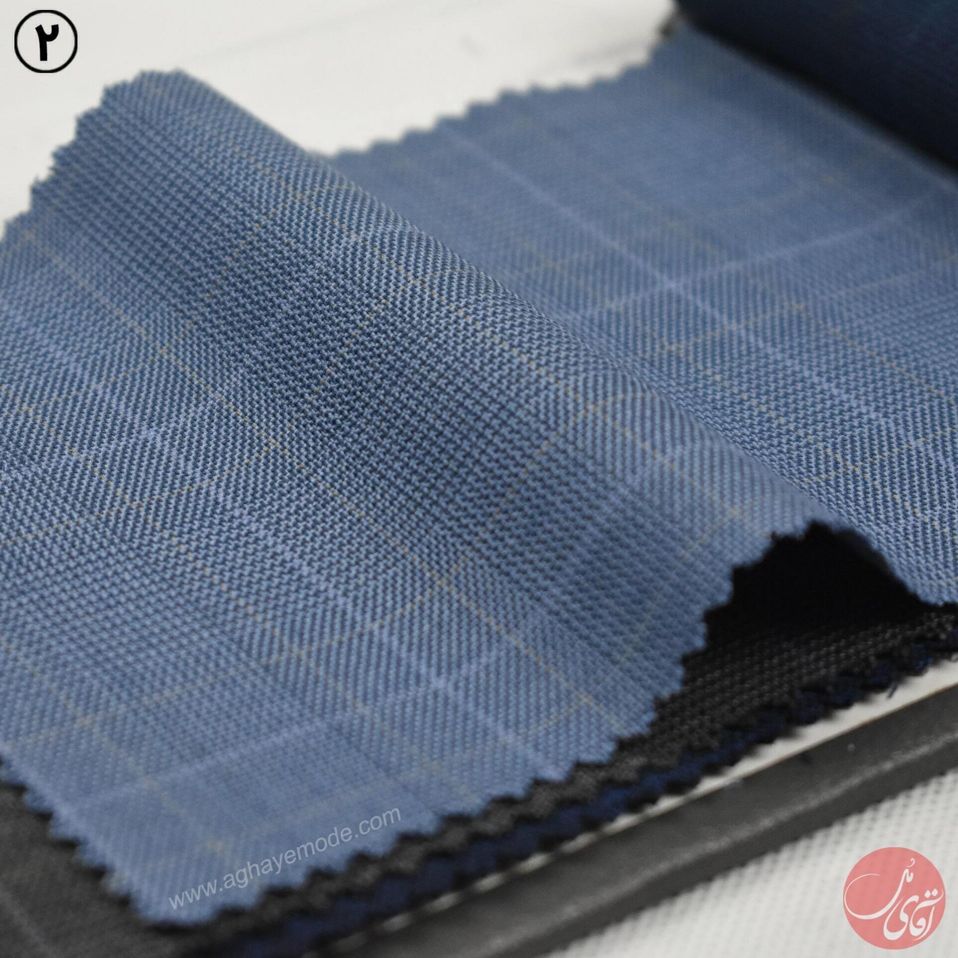  فاستونی چهارخانه آبی روشن 